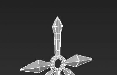 雷欧娜太阳之剑,天顶之刃,盾剑3D模型白模