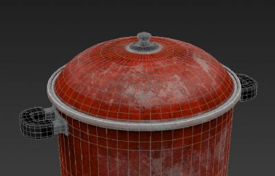 汤锅,炖锅3D模型,带贴图