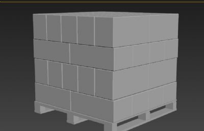 踏板栈板货架,叉车货架,仓储货架,货物3D模型