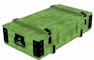 弹药箱,炮弹箱,木箱,箱子3D模型