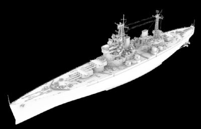 英国皇家海军君主号战列舰OBJ模型