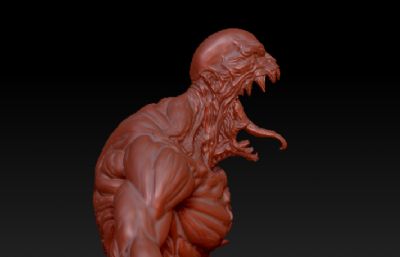 大嘴怪兽,毒液ZBRUSH模型,ZTL格式(网盘下载)