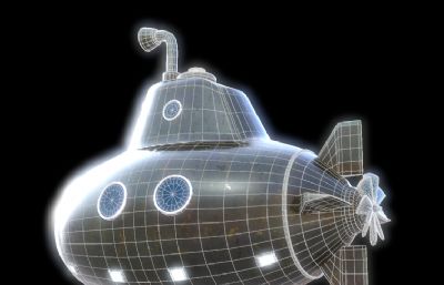 Q版潜艇3D模型