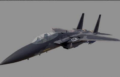 F-15美利坚之鹰,超音速喷气式第四代战斗机3D模型,FBX格式