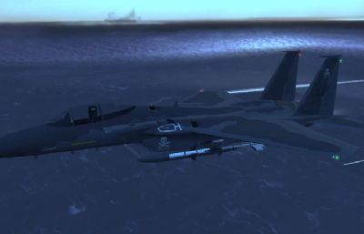 F-15美利坚之鹰,超音速喷气式第四代战斗机3D模型,FBX格式