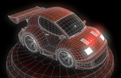 Q版跑车3D模型