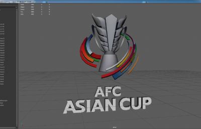 足联亚洲杯logo maya模型,MA格式