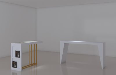 桌台,吧台,中岛台3D模型