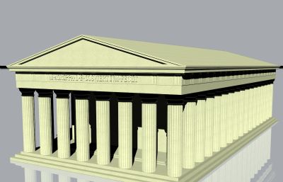 罗马万神殿,潘提翁神殿3D模型,古罗马帝国万神殿用以供奉奥林匹亚山上的诸神