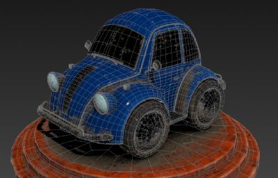Q版甲壳虫汽车3D模型