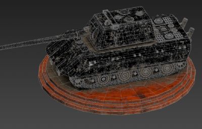 德系E-100重型坦克3D模型