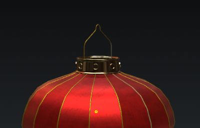 春节大红灯笼3D模型