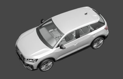 2021款奥迪Q2汽车3D模型,有max+fbx格式