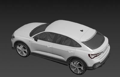 2020款奥迪Q3 sportbackSUV汽车3D模型,max+fbx格式