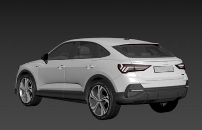 2020款奥迪Q3 sportbackSUV汽车3D模型,max+fbx格式