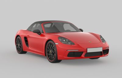 保时捷718汽车3D模型,max+fbx格式