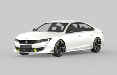 2021款标志508 PSE汽车3D模型