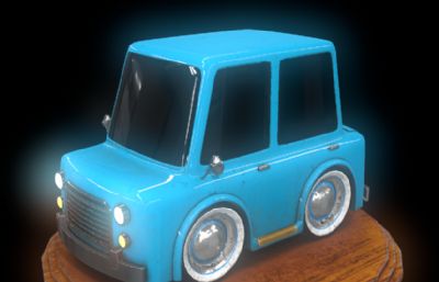Q版小汽车,小车车3D模型
