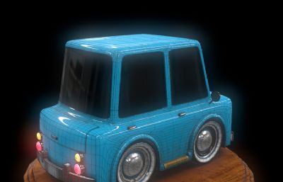 Q版小汽车,小车车3D模型