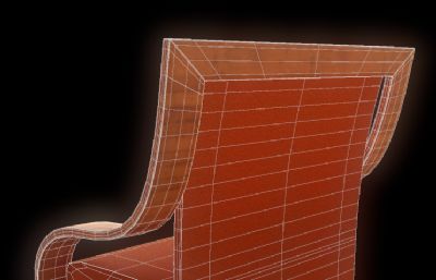 木制沙发椅3D模型