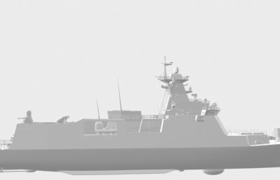 大邱级护卫舰3D模型白模,有FBX+OBJ两种格式