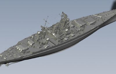 二战德国海军D级装甲舰3D模型,STL格式
