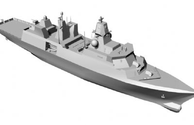 印度尼西亚版休特菲尔德级护卫舰3D模型,STL格式