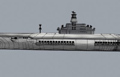 库兹涅佐夫原案-前苏联1143.5型航空母舰3D模型(1979年版本),STL,OBJ格式文件