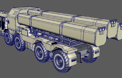 长剑10陆基巡航导弹发射车3D模型,OBJ格式