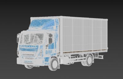 依维柯 EuroCargo货车3D模型,MAX+FBX格式