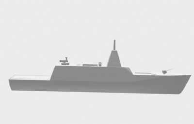 日本30FFM-AAW护卫舰3D模型,OBJ,STL格式