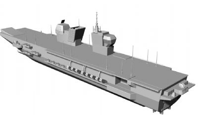 意大利海军的里雅斯特号两栖攻击舰3D模型,OBJ,STL两种格式