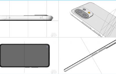 xiaomi小米11青春版手机STP格式3Dmodel三维模型