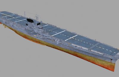Taiho大凤号航空母舰maya模型,OBJ格式,有贴图