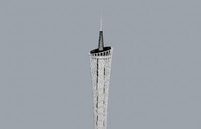 Guangzhou Tower广州塔小蛮腰3D模型-犀牛建模