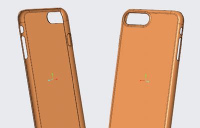 iPhone7 PLUS手机壳模型,C4D,STP两种格式,素模,无贴图