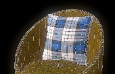 圆形沙发椅3D模型