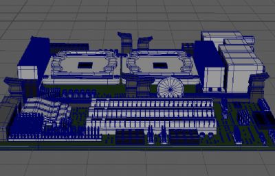 主板,电脑主板maya模型素模