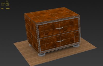 小小床头柜3D模型