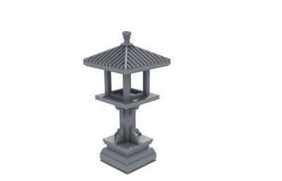 石灯笼,供灯,中式建筑3D模型,有MAX,OBJ格式