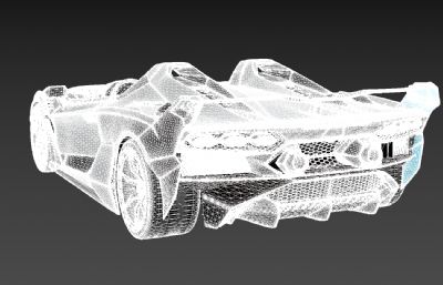 2020款兰博基尼SC20跑车3D模型,MAX+FBX格式文件