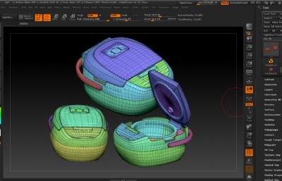 现代荣事达电饭锅,家用不粘涂层4L容量电饭煲3D模型,MAX,FBX,OBJ等多种格式