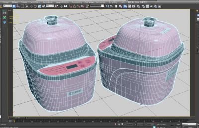 粉色蛋糕机,面包机,多士炉3D模型,MAX,FBX,OBJ,MB,ZPR,STL,SKP多种格式