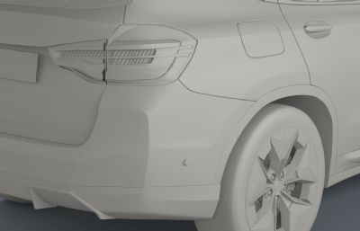 2021款宝马IX3汽车3D模型,max+fbx格式