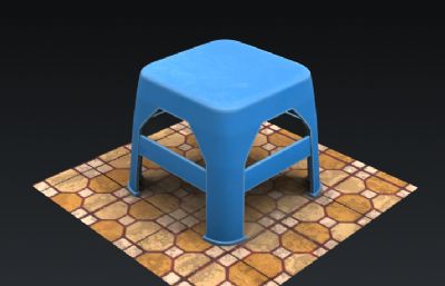 小板凳,塑料凳,塑胶小板凳3D模型低模