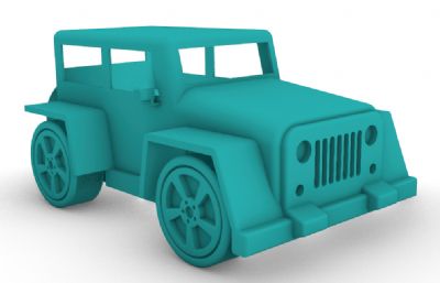吉普车3D打印模型源文件-犀牛建模