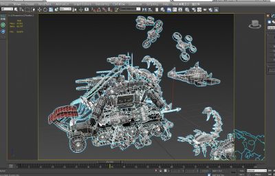 次世代卡通汽车机器人组合3D模型,MAX,OBJ,SKP多种文件