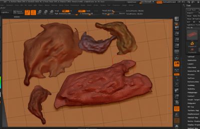牛肉,猪肉,鸡腿肉3D模型,扫描模型,MAX,MB,SKP,ZPR等格式