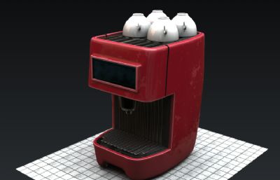 智能咖啡机3D模型