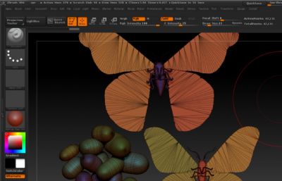 飞蛾,蝴蝶,蚕蛾昆虫+蚕蛹3D模型,MAX,MB,ZPR,STL多种格式